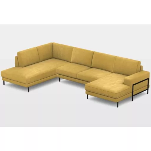 Flavio U-alakú sarokgarnitúra 219 cm X 359 X 156 cm - balos