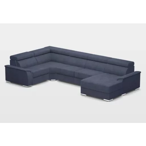 Flexoo U-form ágyazható, ágyneműtartós elektromos relax sarokkanapé - 222 cm X 377 cm X 170 cm - jobbos