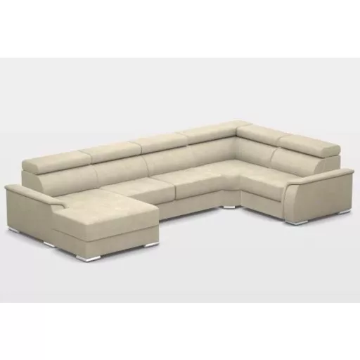 Flexoo U-form elektromos relax sarokkanapé - 170 cm X 377 X 212 cm - balos