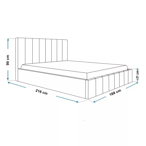 Gyöngyös ágykeret (keskeny) 90 X 200 fekvőfelület, ágyráccsal és ágyneműtartóval