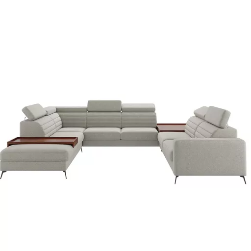 Amarano U-alakú ágyazható sarokkanapé - jobbos - 263 cm X 359 cm X 256 cm (OTOML+E+2,5F+E2+S2R)