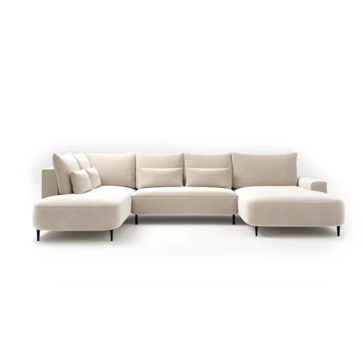 Bizzante U-alakú sarokkanapé ágyneműtartós és ágyazható - aszimmetrikus  - balos 208 X 356 X cm X 184 cm
