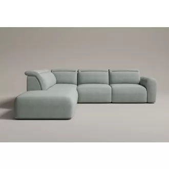   Coriso L-alakú sarokkanapé - balos - zárt - 279 cm X 212 cm - elektromosan mélyíthető ülőfelülettel 