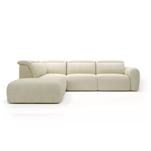 Coriso L-alakú sarokkanapé - balos - zárt - 279 cm X 212 cm - elektromosan mélyíthető ülőfelülettel 