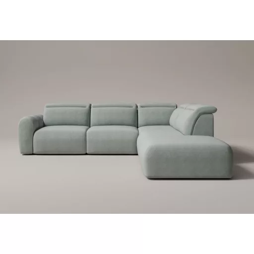 Coriso L-alakú sarokkanapé - jobbos - zárt - 279 cm X 212 cm - elektromosan mélyíthető ülőfelülettel