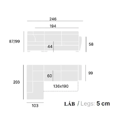 LS Daytona ágyazható sarokkanapé