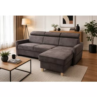   Limano sarokkanapé Gusto09 sötétbarna - jobbos - 219 cm X 165 cm 