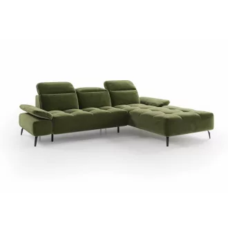   Mason L-alakú sarokkanapé - jobbos - nyitott - 278 cm X 207 cm - elektromosan mélyíthető ülőfelülettel 