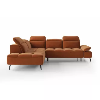   Mason L-alakú sarokkanapé - balos - zárt - 278 cm X 207 cm - elektromosan mélyíthető ülőfelülettel 
