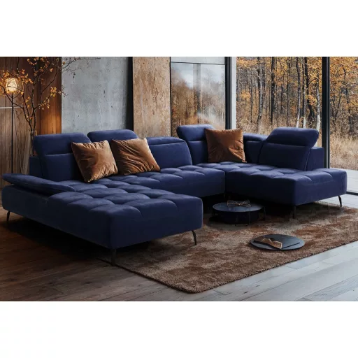 Mason U-alakú sarokkanapé - jobbos - 207 cm X 349 cm X 207 cm - elektromosan mélyíthető ülőfelülettel