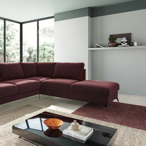 Moderno U-alakú ágyazható sarokkanapé - jobbos - 178 cm X 359 cm X 260 cm 