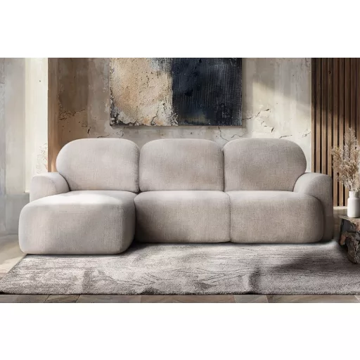 Nuba sarokgarnitúra ágyneműtartós és ágyazható - balos 263 cm X 163 cm