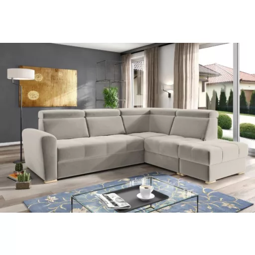 LS Riva ágyazható sarokgarnitúra puffal - jobbos 274 cm X 231 cm
