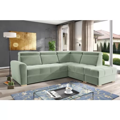 LS Riva ágyazható sarokgarnitúra puffal - jobbos 274 cm X 231 cm