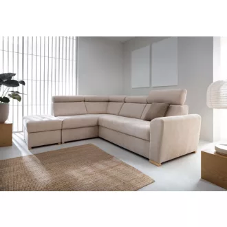   LS Riva ágyazható sarokgarnitúra puffal - balos 274 cm X 231 cm