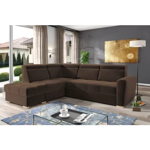 LS Riva ágyazható sarokgarnitúra puffal - balos 274 cm X 231 cm