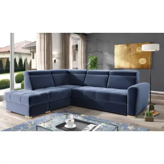   LS Riva ágyazható sarokgarnitúra puffal - balos 274 cm X 231 cm