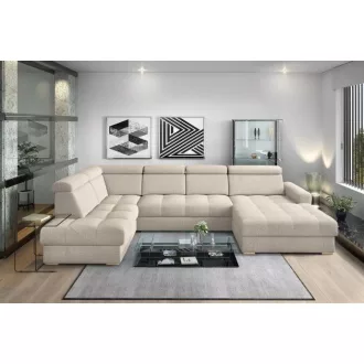   LS Riva U-alakú ágyazható sarokgarnitúra - balos 210 cm X  349 cm X 189 cm