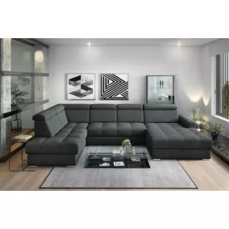   LS Riva U-alakú ágyazható sarokgarnitúra - balos 210 cm X  349 cm X 189 cm
