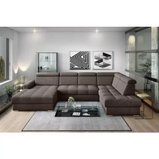 LS Riva U-form ágyazható sarokkanapé - jobbos 189 cm X  374 cm X 210 cm