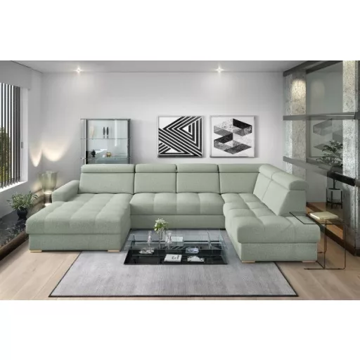 LS Riva U-form ágyazható sarokkanapé - jobbos 189 cm X  374 cm X 210 cm