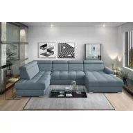  LS Riva U-form ágyazható sarok ülőgarnitúra - balos 210 cm X  374 cm X 189 cm
