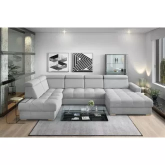   LS Riva U-form ágyazható sarokgarnitúra - balos 210 cm X  374 cm X 189 cm