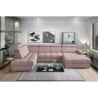   LS Riva U-form ágyazható sarok ülőgarnitúra - balos 210 cm X  374 cm X 189 cm