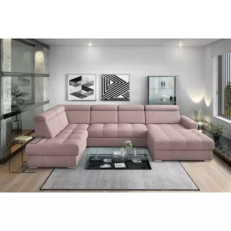   LS Riva U-form ágyazható sarokgarnitúra - balos 210 cm X  374 cm X 189 cm