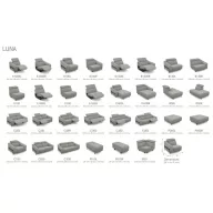   Luna sarokgarnitúra 160 cm X 295 cm - 2 elektromos relax funkcióval - bal