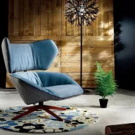 Malibu design fotel - kék szürke színben