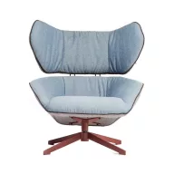 Malibu design fotel - kék szürke színben