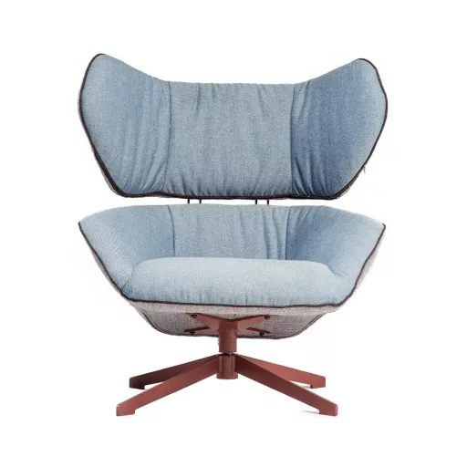 Malibu design fotel - kék szürke színben