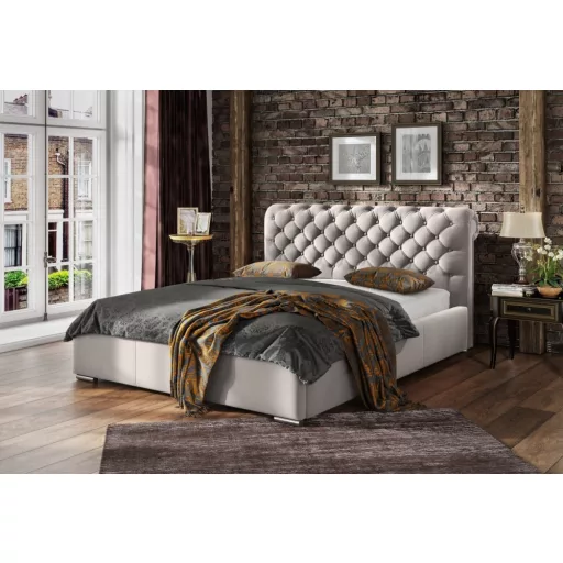 Manchester kárpitozott ágy - 106 cm magas fejvéggel - 160 X 200 fekvőfelület