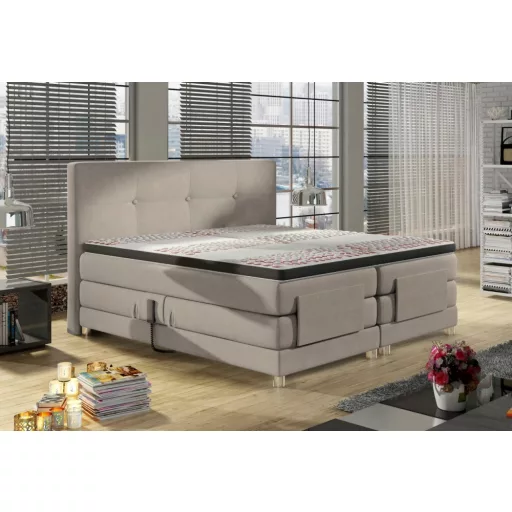 Mario motoros boxspring ágy 160 X 200 - Hard top - hideghab topper