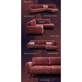   Maxo U-alakú sarokgarnitúra 157 cm X 345 cm X 190 cm - jobbos
