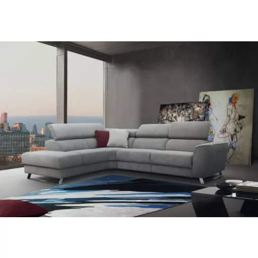 Milton elektromos relax sarokgarnitúra 238 cm X 302 cm - balos (relax  karfa mellett)