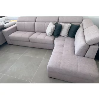   Napoli ágyazható sarokgarnitúra 316 cm X 211 cm - nyitható tárolóval - jobbos - Zoya02 sötétbézs EasyClean szövettel -kiállítási kedvezménnyel