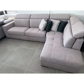   Napoli ágyazható sarokgarnitúra 316 cm X 211 cm - nyitható tárolóval - jobbos - Zoya02 sötétbézs EasyClean szövettel -kiállítási kedvezménnyel