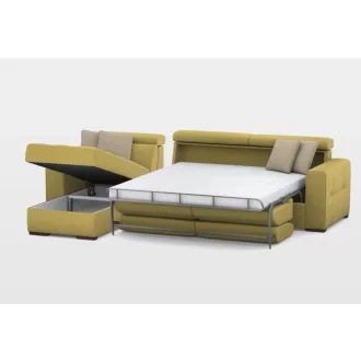   Napoli ágyazható sarokgarnitúra 190 cm X 308 cm - nyitható tárolóval - balos