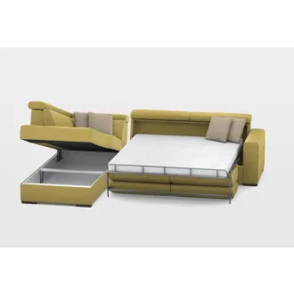   Napoli ágyazható sarokgarnitúra 211 cm X 316 cm - nyitható tárolóval - balos