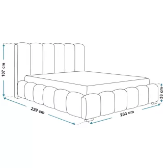   Nyíregyháza ágykeret 160 X 200 fekvőfelület, ágyráccsal és ágyneműtartóval, Amor04 Express szállítással