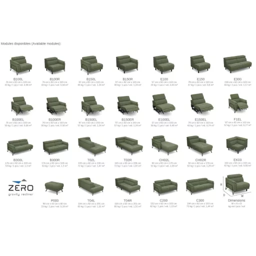 Oltens sarok ülőgarnitúra 268 cm X 170 cm - jobbos