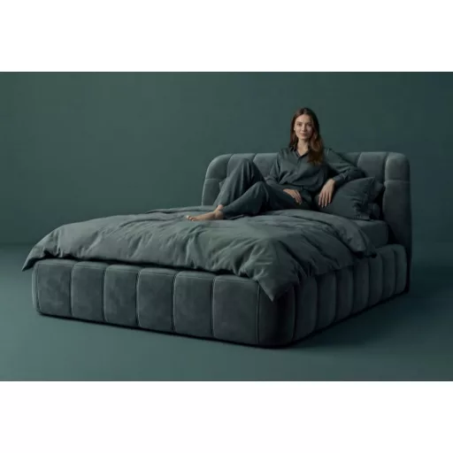 Onida kárpitozott ágyneműtartós ágy előről nyíló gázrugós ágyráccsal 160 X 200 fekvőfelület