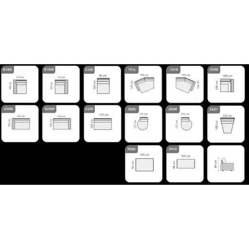 Oslo ívelt kanapé kör véggel jobb oldalon