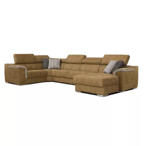 Preston U-alakú elektromos relax sarokgarnitúra - 219 cm X 374 cm X 170 cm - jobbos