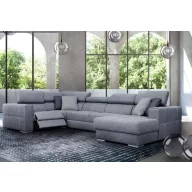   Quartz U-form ágyazható, ágyneműtartós elektromos relax sarokkanapé - 216 cm X 371 cm X 170 cm - jobbos