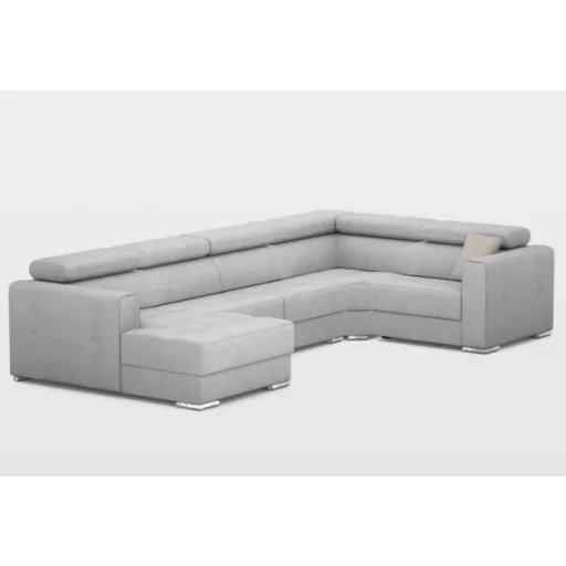 Quartz U-form ágyazható, ágyneműtartós elektromos relax sarokkanapé - 170 cm X 371 X 216 cm - balos