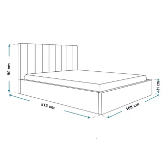   Siófok ágykeret (keskeny) 200 X 200 fekvőfelület, ágyráccsal és ágyneműtartóval
