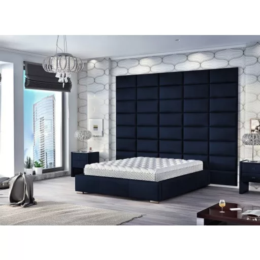 Smart Click kárpitozott ágy ágy 160 X 200 cm fekvőfelület 67 X 30 cm falpanelekkel